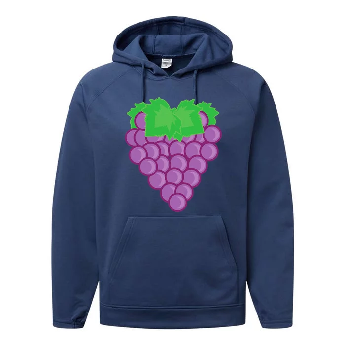 Grape Fruit Easy Lazy DIY Halloween Costume Performance Fleece Hoodie