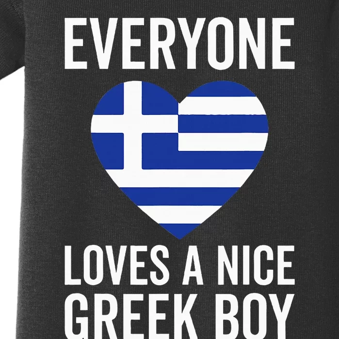 Greece Flag Everyone Loves A Nice Greek Baby Bodysuit