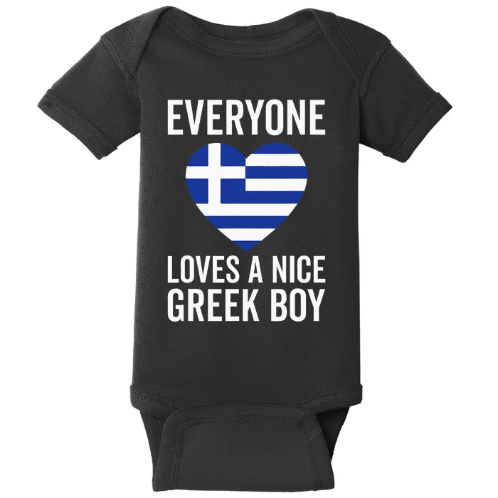 Greece Flag Everyone Loves A Nice Greek Baby Bodysuit