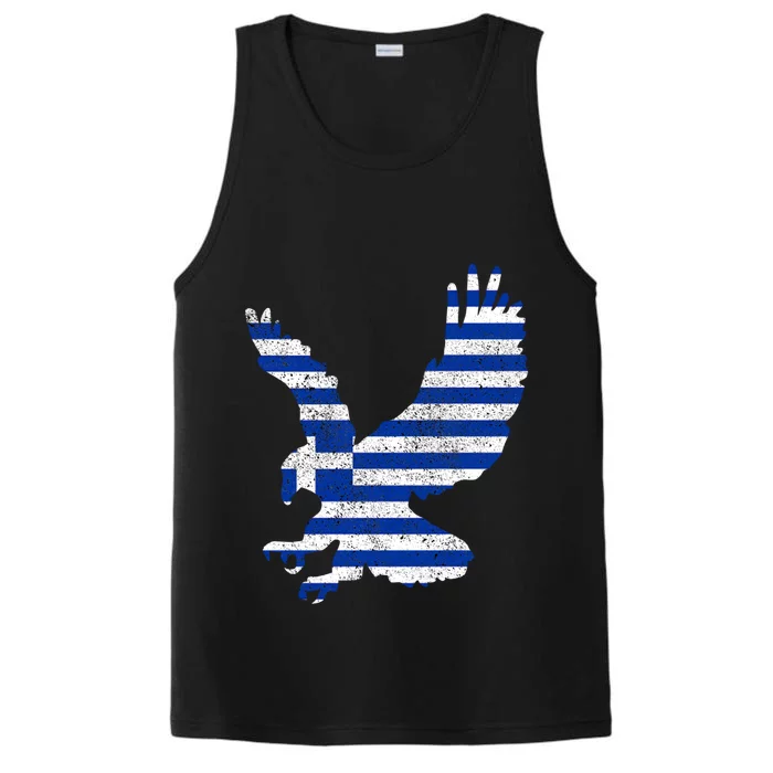 Greek Flag Eagle Patriotic Funny Gift Performance Tank