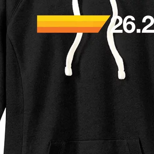 Gift For First Marathon 262 Marathoner Retro Runner Women's Fleece Hoodie