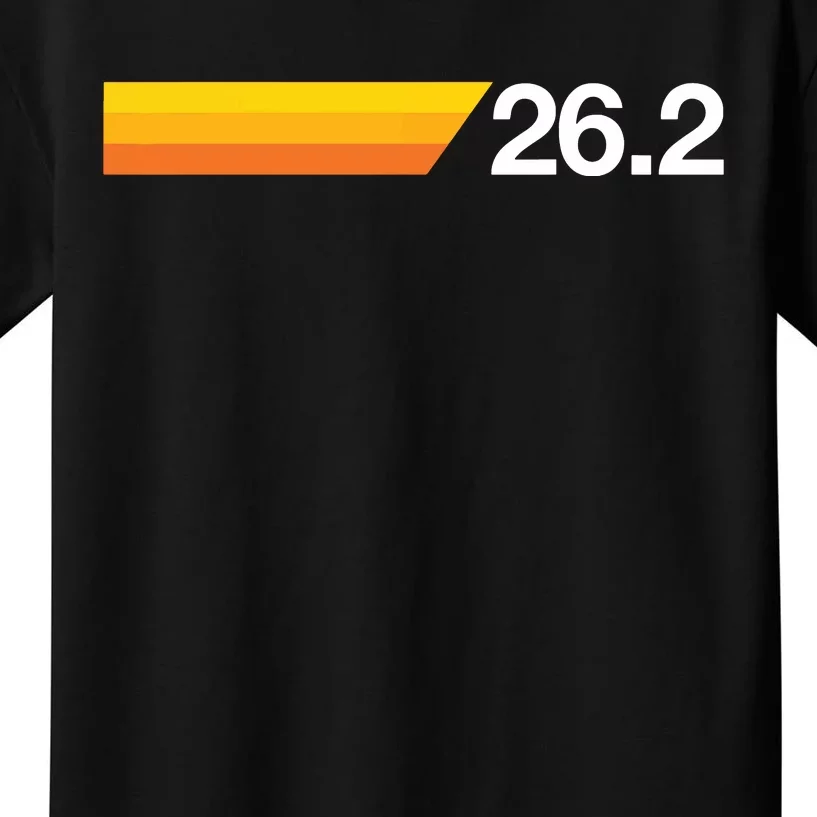 Gift For First Marathon 262 Marathoner Retro Runner Kids T-Shirt