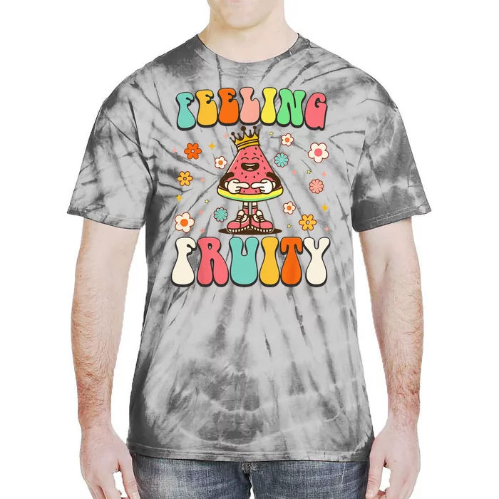 Groovy Feeling Fruity Watermelon Day Cute Fruit Lover Tie-Dye T-Shirt