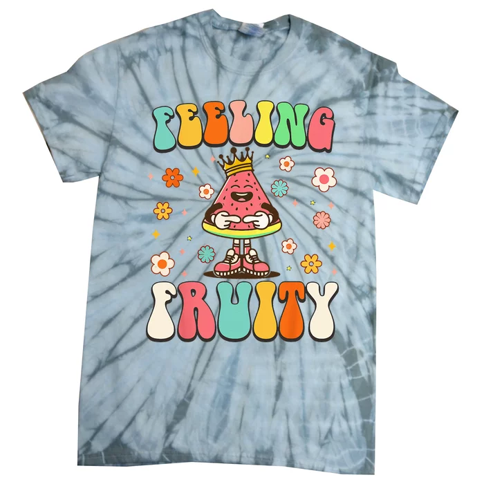 Groovy Feeling Fruity Watermelon Day Cute Fruit Lover Tie-Dye T-Shirt