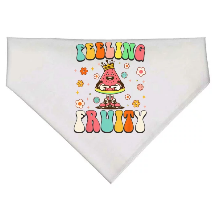 Groovy Feeling Fruity Watermelon Day Cute Fruit Lover USA-Made Doggie Bandana