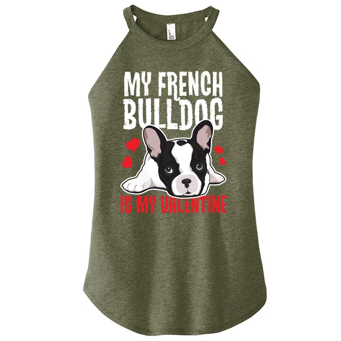 Gift For French Bulldog Owner Valentines Day Frenchie Gift Women’s Perfect Tri Rocker Tank