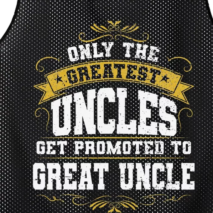 Gift for First Time Great Uncle Uncles Great Uncle Mesh Reversible Basketball Jersey Tank