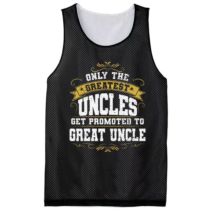 Gift for First Time Great Uncle Uncles Great Uncle Mesh Reversible Basketball Jersey Tank