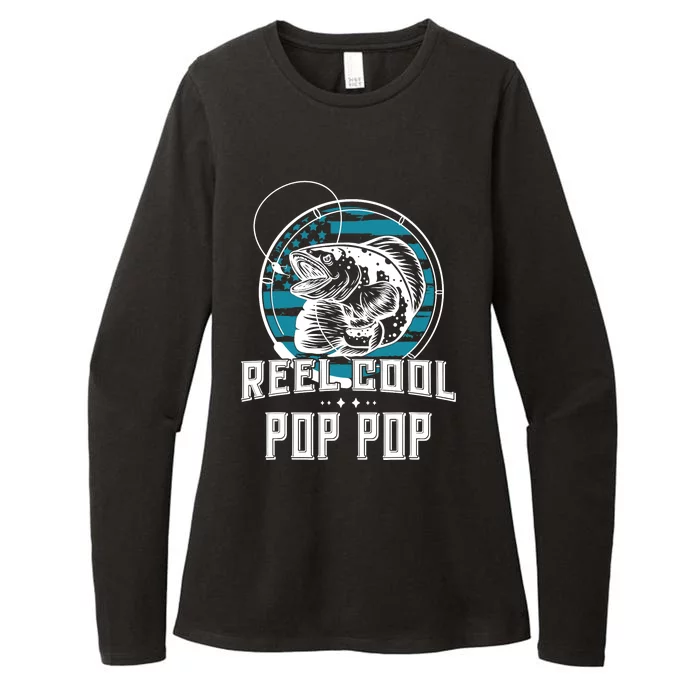 Gift For Fathers Day Tee - Reel Cool Pop Pop Fishing Womens CVC Long Sleeve Shirt