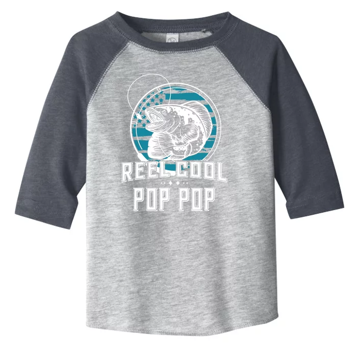 Gift For Fathers Day Tee - Reel Cool Pop Pop Fishing Toddler Fine Jersey T-Shirt