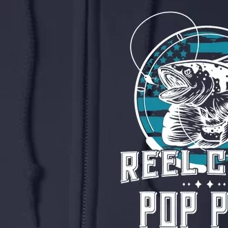 Gift For Fathers Day Tee - Reel Cool Pop Pop Fishing Full Zip Hoodie