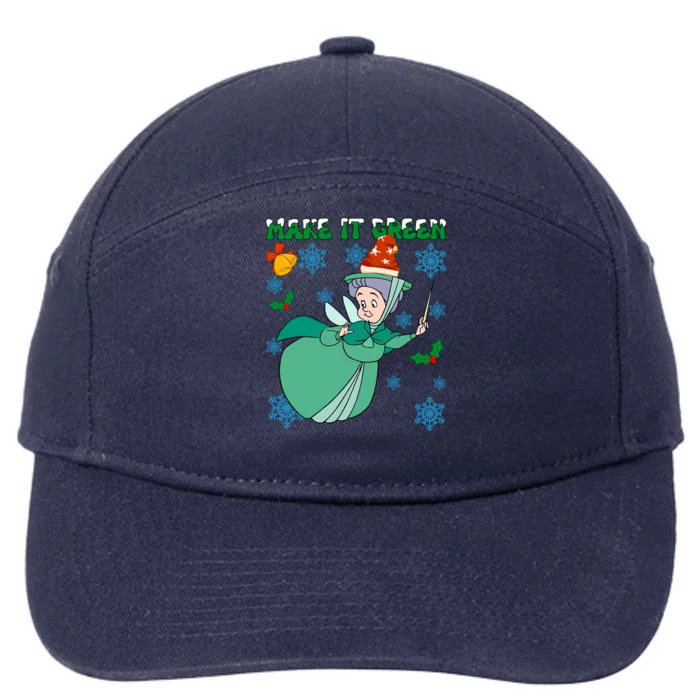 Good Fairy Fauna Make It Green Fauna Christmas Lights 7-Panel Snapback Hat