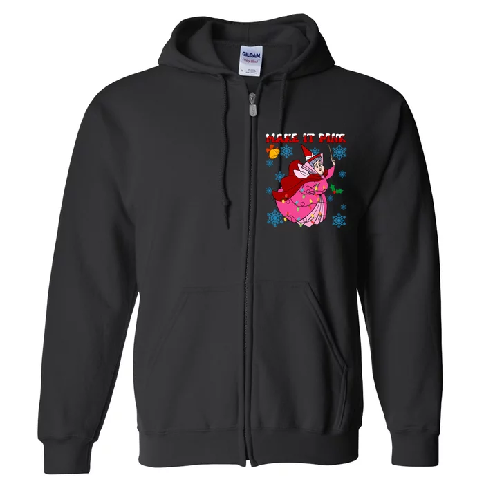 Good Fairy Flora Make It Flora Christmas Lights Full Zip Hoodie