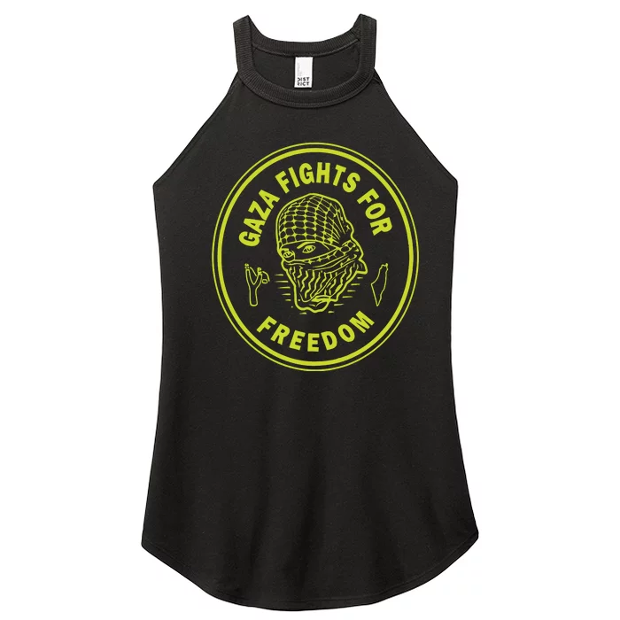 Gaza Fights For Freedom Women’s Perfect Tri Rocker Tank