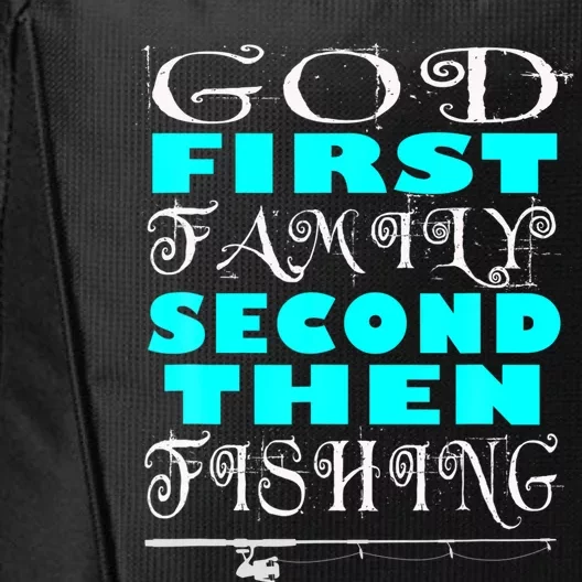 God First Family Second Hen Fishing Casual Gift City Backpack