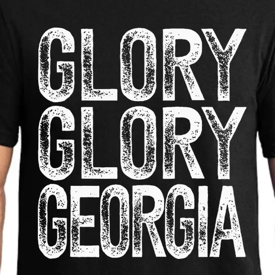 Georgia Fans Fight Song Cute Glory White On Red Pajama Set