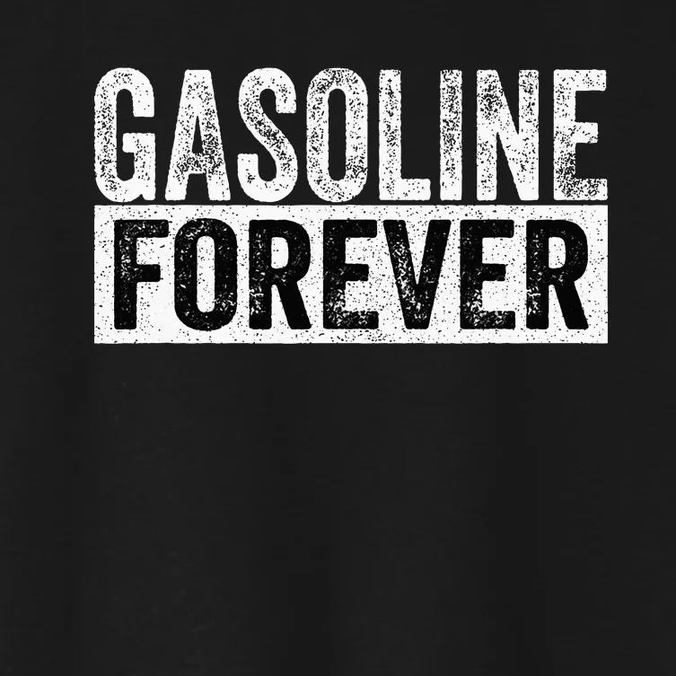 Gasoline Forever Funny Gas Cars Women's Crop Top Tee