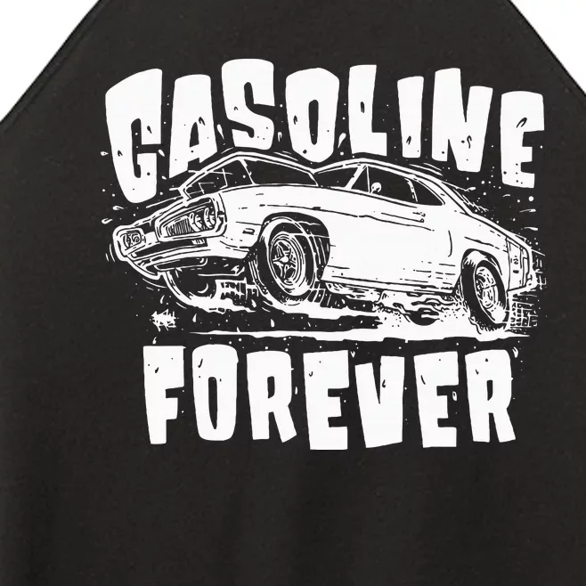 Gasoline Forever Funny Gas Cars Women’s Perfect Tri Rocker Tank