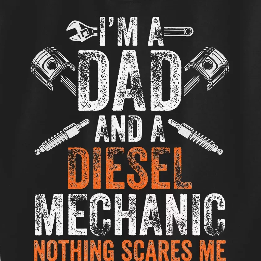 Gift For Father's Day Halloween Diesel Mechanic Dad Kids Sweatshirt