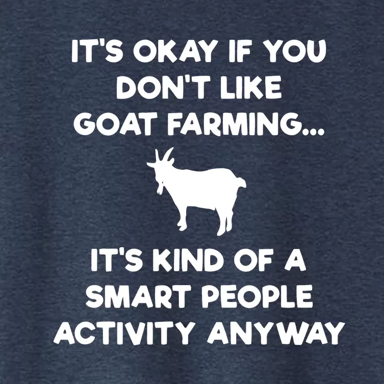 Goat Farmer Funny Smart Goat Farming Gift Women's Crop Top Tee