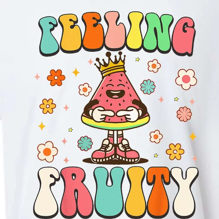 Groovy Feeling Fruity Watermelon Day Cute Fruit Lover Sueded Cloud Jersey T-Shirt