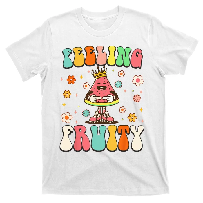 Groovy Feeling Fruity Watermelon Day Cute Fruit Lover T-Shirt