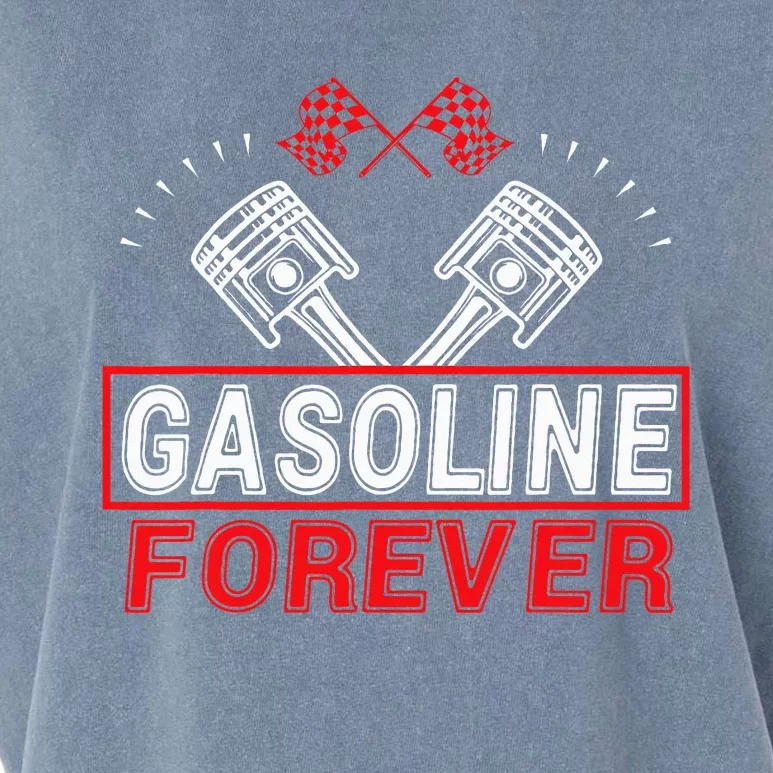 Gasoline Forever Funny Gas Cars Garment-Dyed Women's Muscle Tee