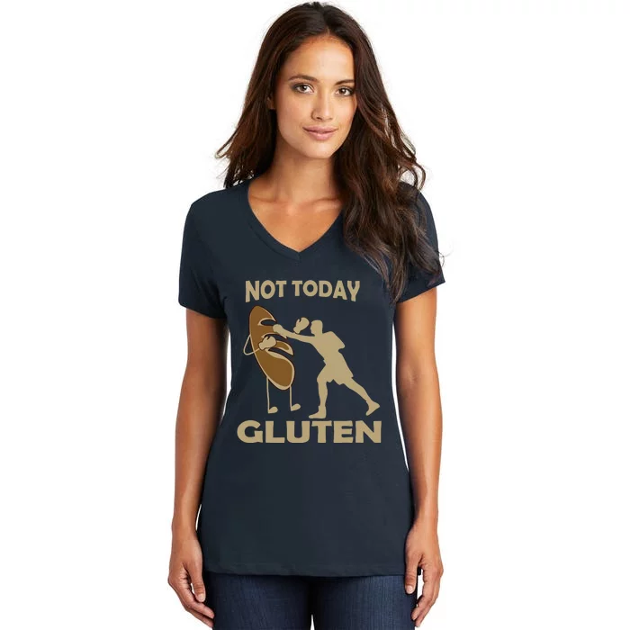 Gluten Free Funny Not Today Gluten Women's V-Neck T-Shirt