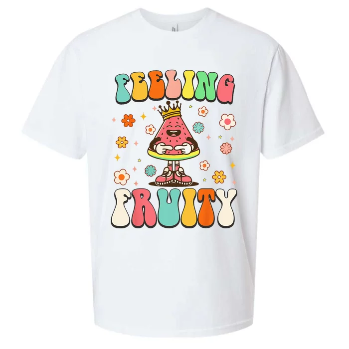 Groovy Feeling Fruity Watermelon Day Cute Fruit Lover Sueded Cloud Jersey T-Shirt