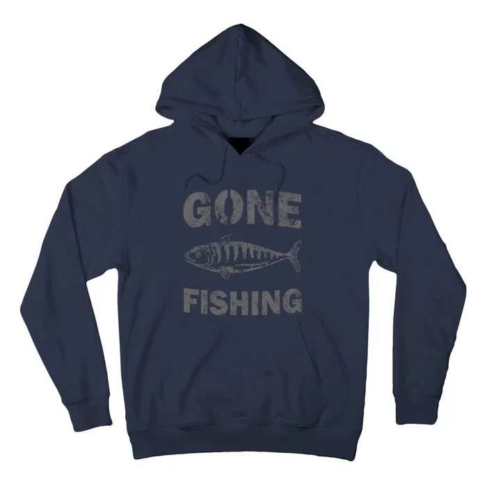 Gone Fishin Funny Bass Fishing Tall Hoodie