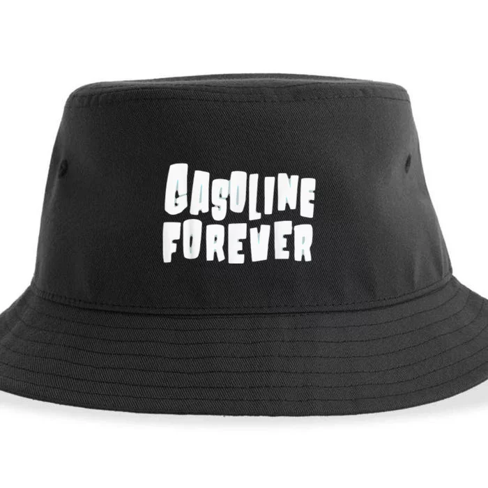 Gasoline Forever Funny Gas Cars Sustainable Bucket Hat