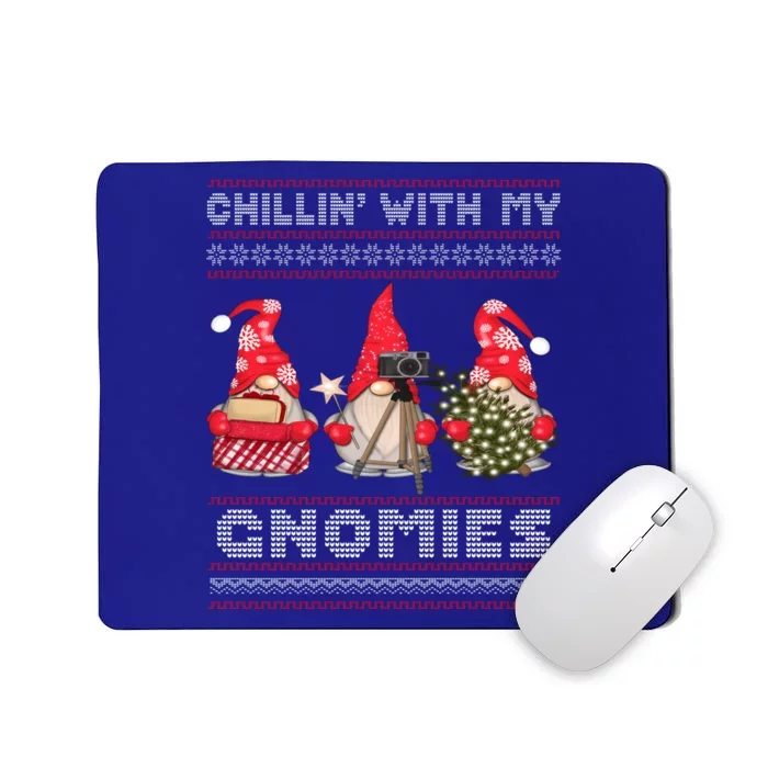 Gnome Family Funny Christmas Gift Chillin With My Gnomies Gift Mousepad