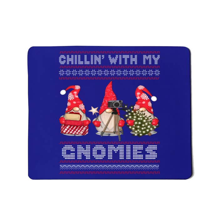 Gnome Family Funny Christmas Gift Chillin With My Gnomies Gift Mousepad