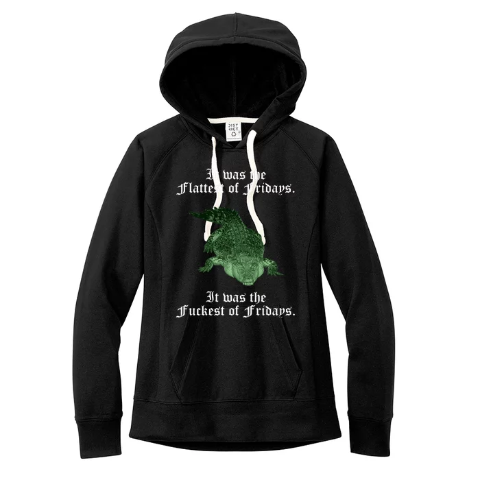 Gator Flat Fuck Friday's Funny Women's Fleece Hoodie