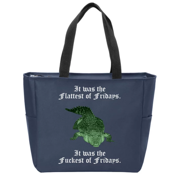 Gator Flat Fuck Friday's Funny Zip Tote Bag