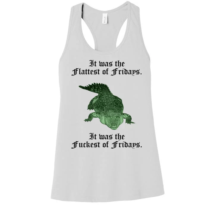 Gator Flat Fuck Friday's Funny Women's Racerback Tank