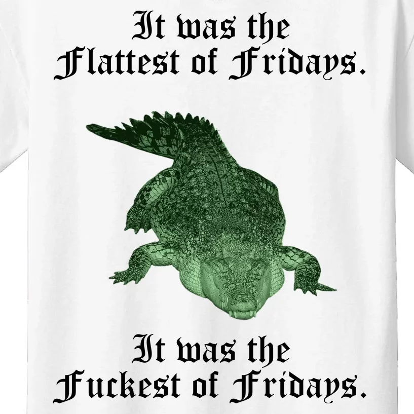 Gator Flat Fuck Friday's Funny Kids T-Shirt