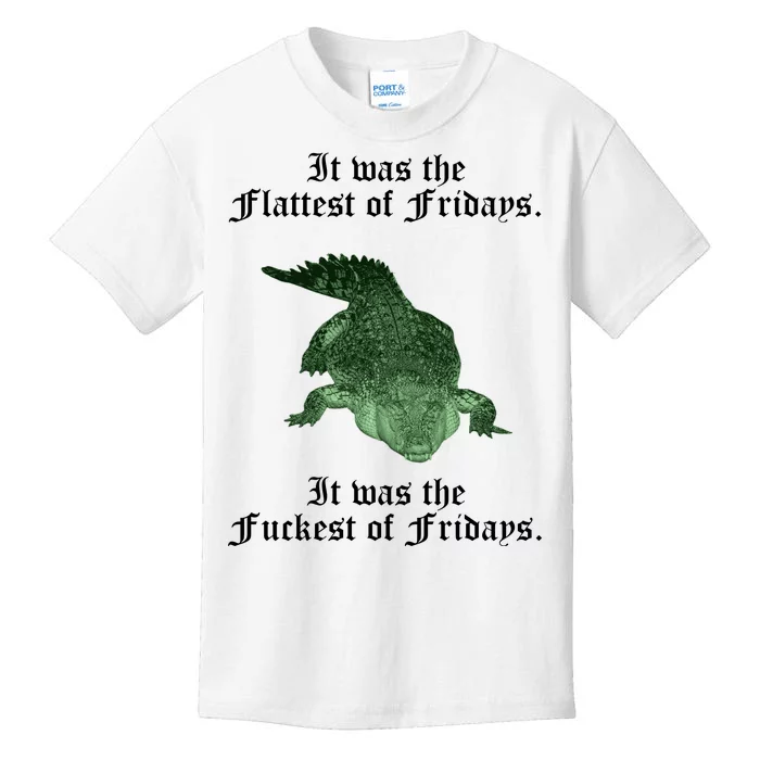 Gator Flat Fuck Friday's Funny Kids T-Shirt