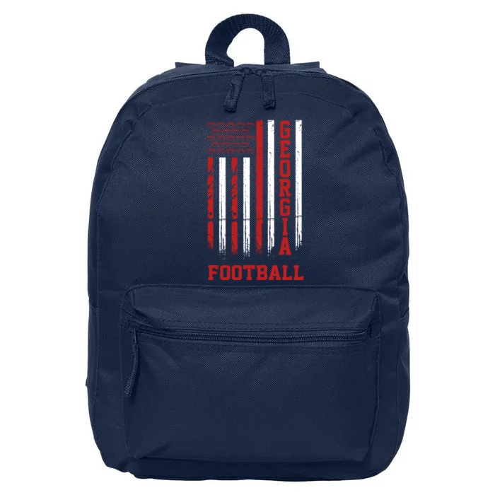 Georgia Football Fan American Flag 16 in Basic Backpack