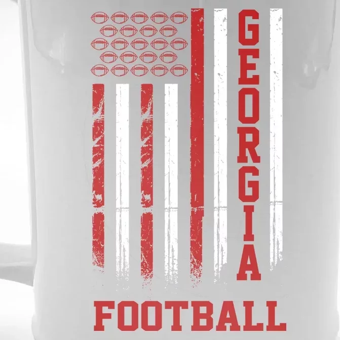 Georgia Football Fan American Flag Front & Back Beer Stein