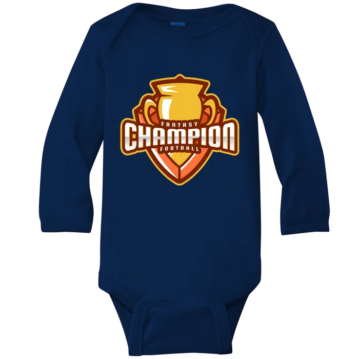 Glorious Fantasy Football Champion League Winner Great Gift Baby Long Sleeve Bodysuit