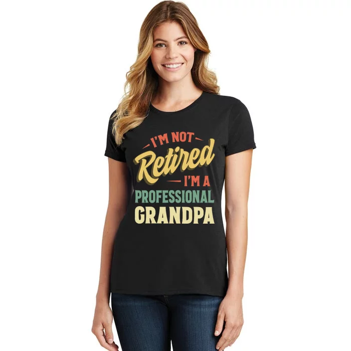 Grandpas For Funny Fathers Day Retired Grandpa Women's T-Shirt