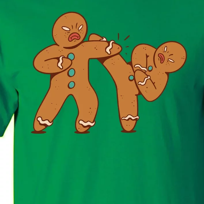 Gingerbread Fight Funny Holiday Tall T-Shirt