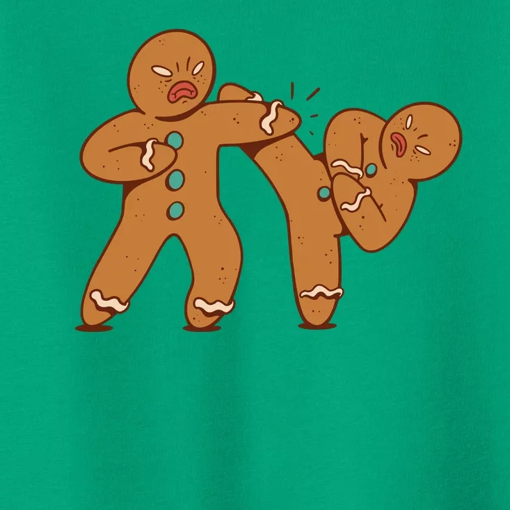 Gingerbread Fight Funny Holiday Toddler T-Shirt