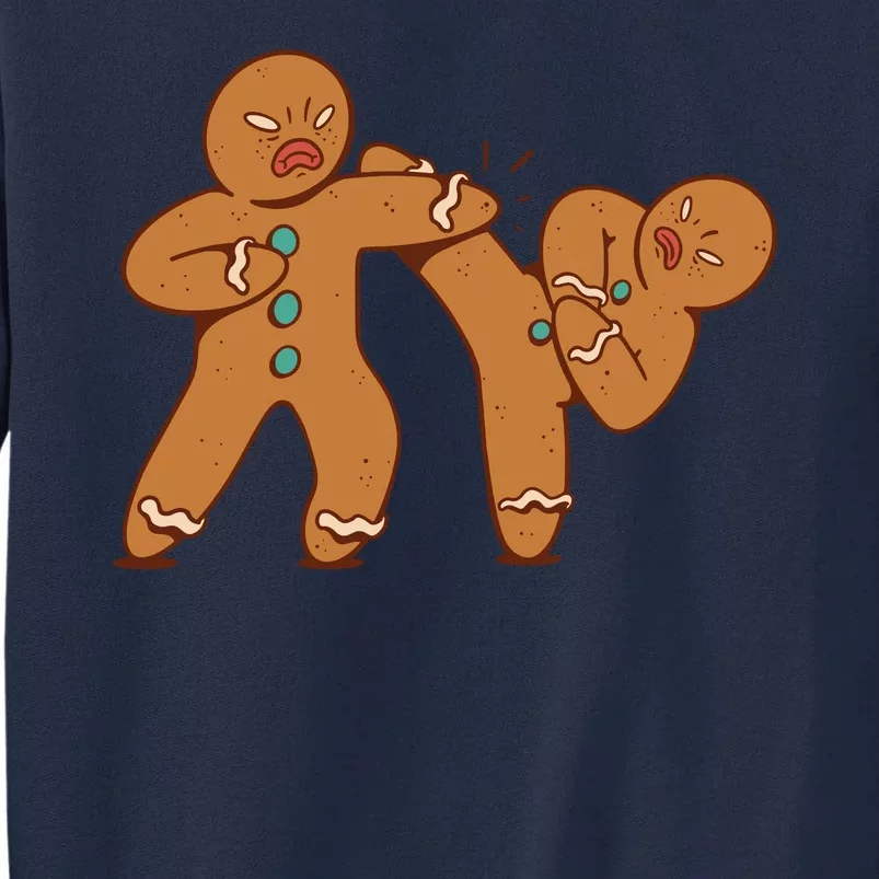 Gingerbread Fight Funny Holiday Tall Sweatshirt