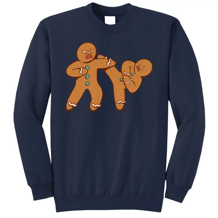 Gingerbread Fight Funny Holiday Tall Sweatshirt