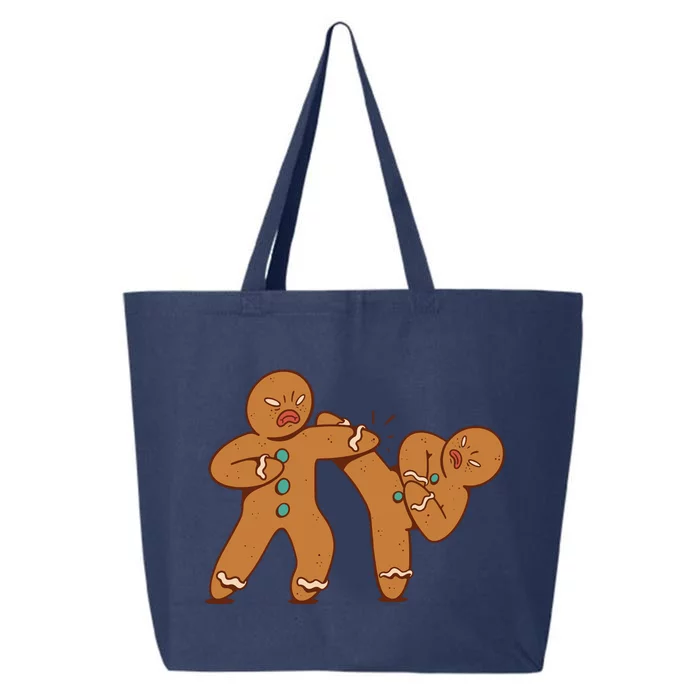 Gingerbread Fight Funny Holiday 25L Jumbo Tote