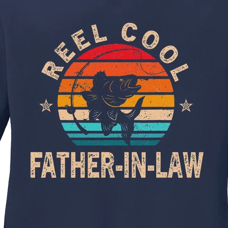 Gift For Fathers Day Reel Cool FatherInLaw Fishing Ladies Long Sleeve Shirt