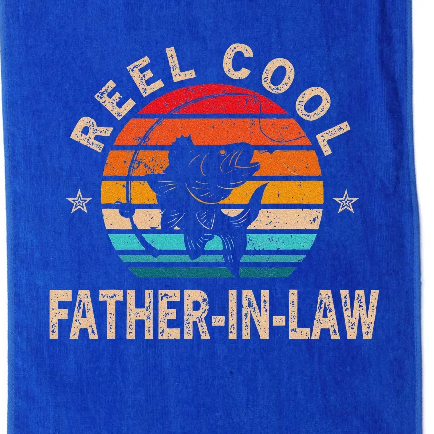 Gift For Fathers Day Reel Cool FatherInLaw Fishing Platinum Collection Golf Towel