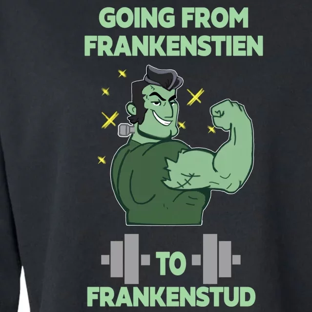 Going From Frankenstein To Frankenstud Cropped Pullover Crew